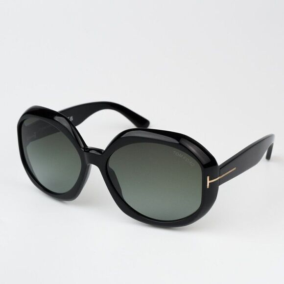 NEW Tom Ford FT1011/S 01B GEORGIA-02 Black Square Oversized Women Sunglasses - Picture 5 of 15